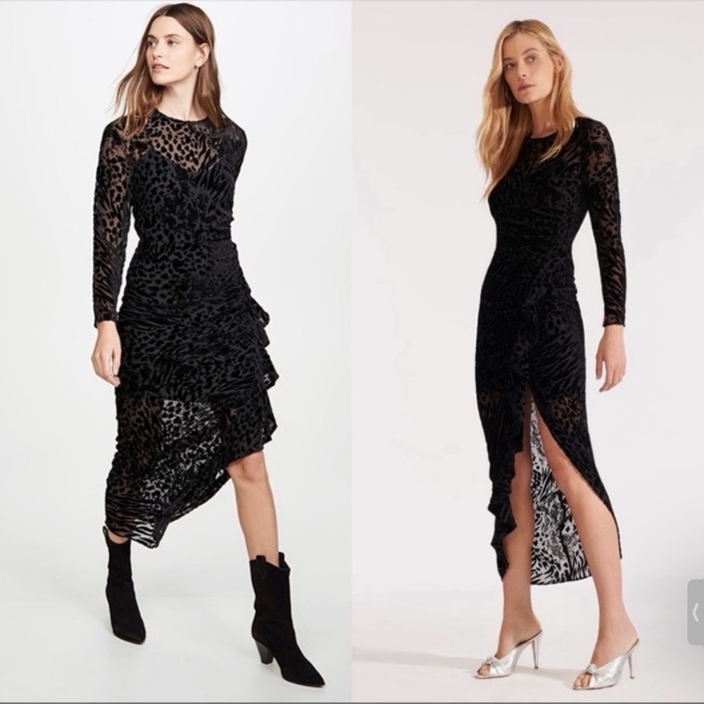 NWT VERONICA BEARD Black Lala Midi Dress Sz 8 - Picture 2 of 6